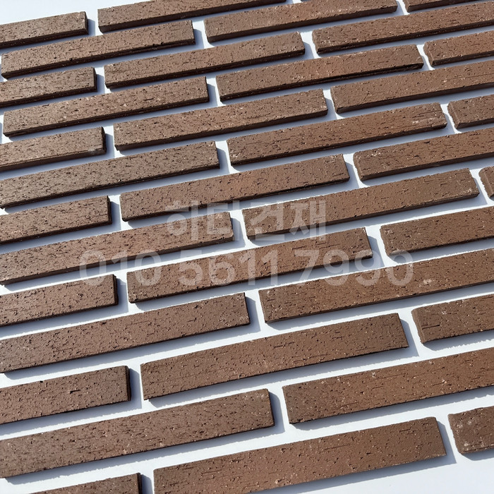 올라운더 점토타일 스틱 (슬림) 240x30x12T 초코브라운 / 하다건재