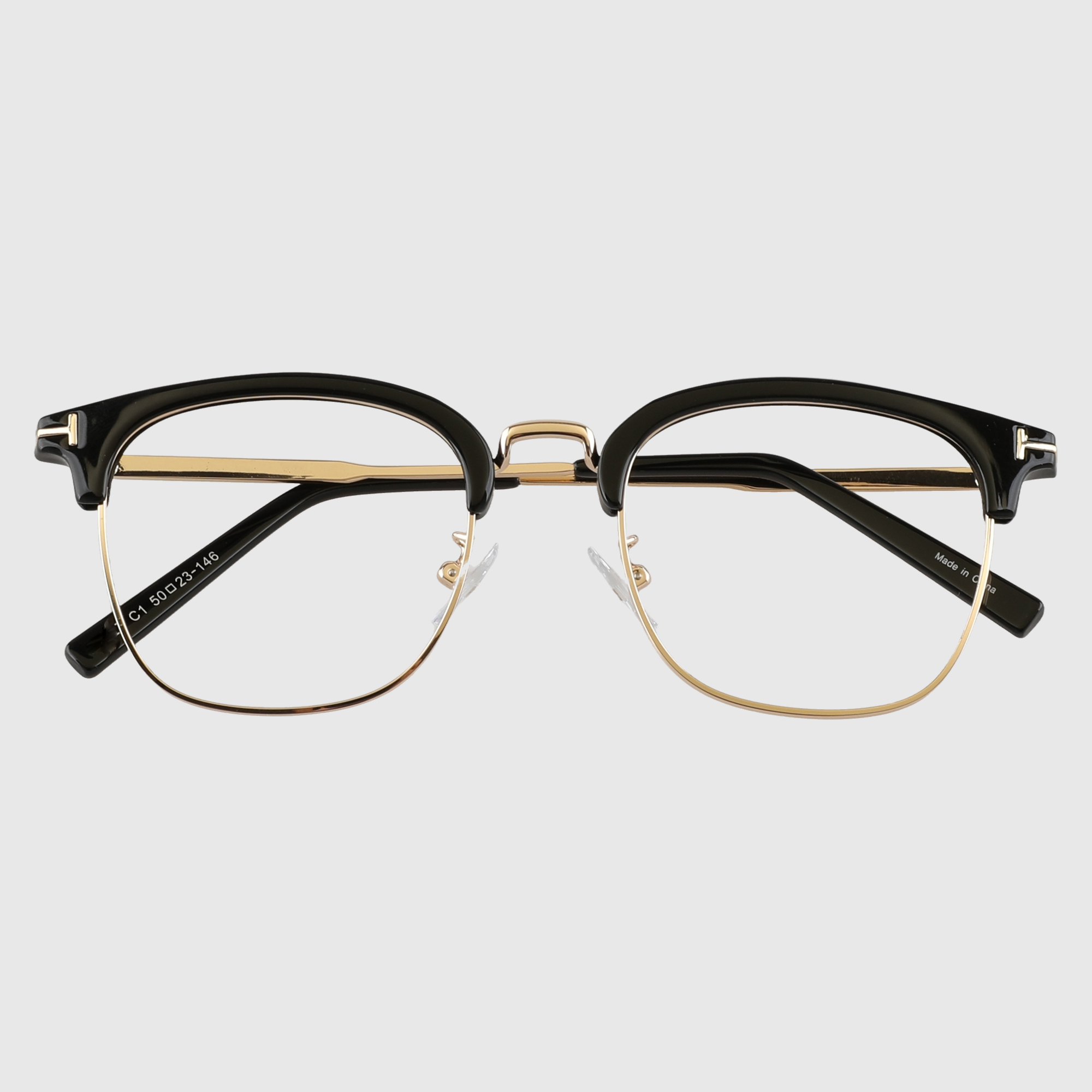 블루라이트차단 사각 하금테안경 반뿔테 반테 가벼운