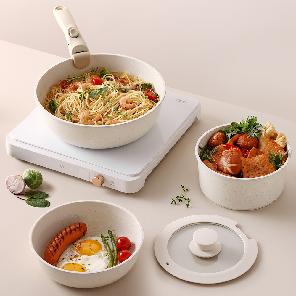 무디타 IH 탈부착핸들 쿡웨어 5P 세트 인덕션/ 볶음팬 냄비 프라이팬