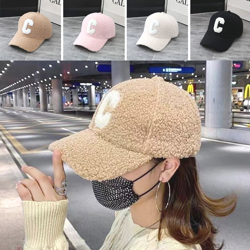 여성 뽀글이 야구모자 따스한 여자 방한 보온 매쉬 볼캡