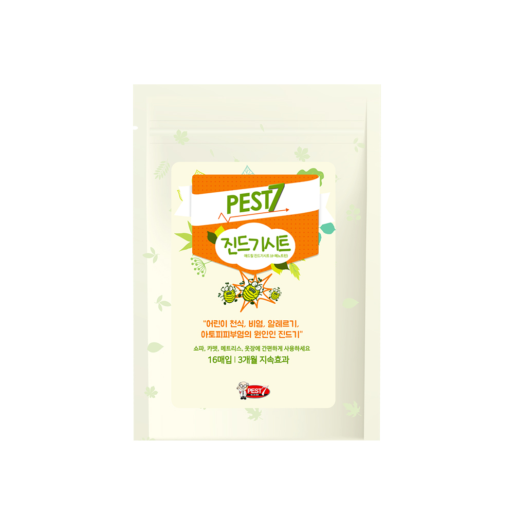 페스트세븐 진드기패치(16매입) 침대진드기 집먼지 매트리스 옴 진드기 퇴치 강아지 물렸을때 퇴치제 퇴치약 기피 제거 시트 키트 제품 이미지