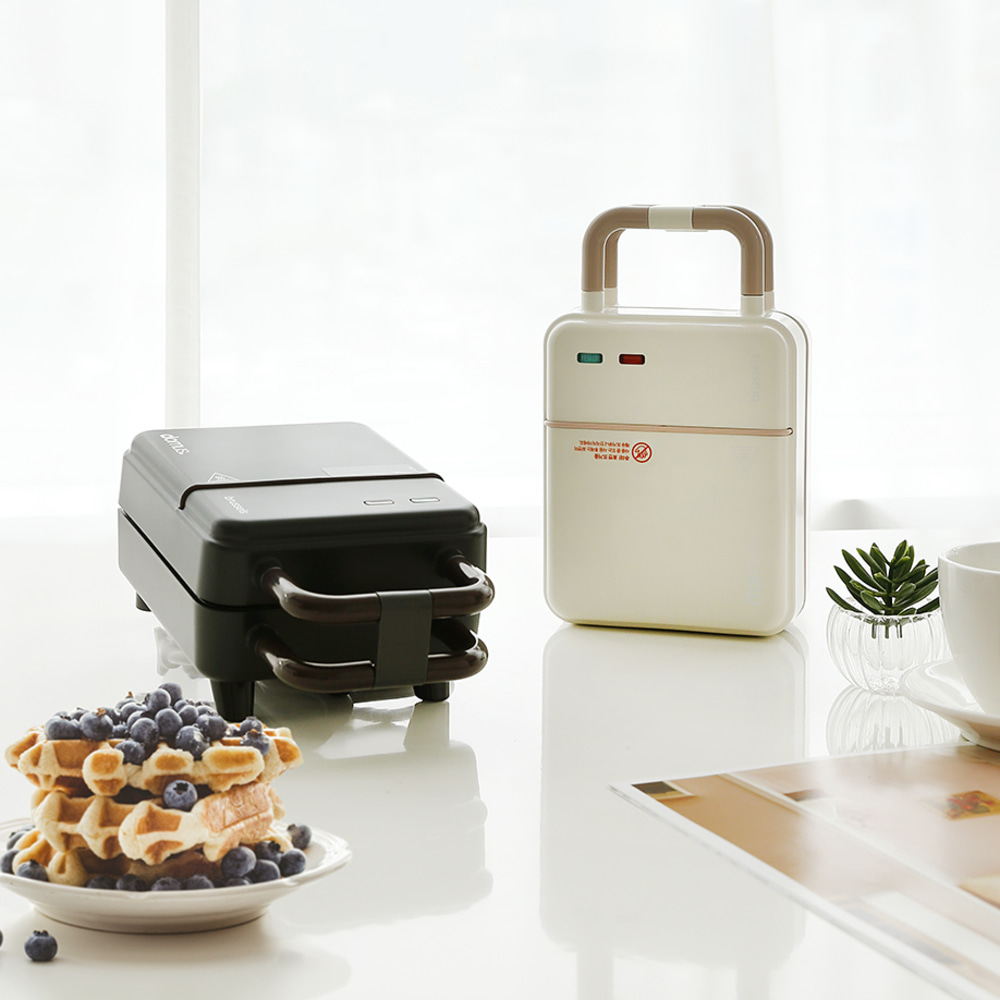 전기 와플 크로플 메이커 미니 기계 분리형 와풀 만들기 머신 틀 기기 가정 소형 제조기