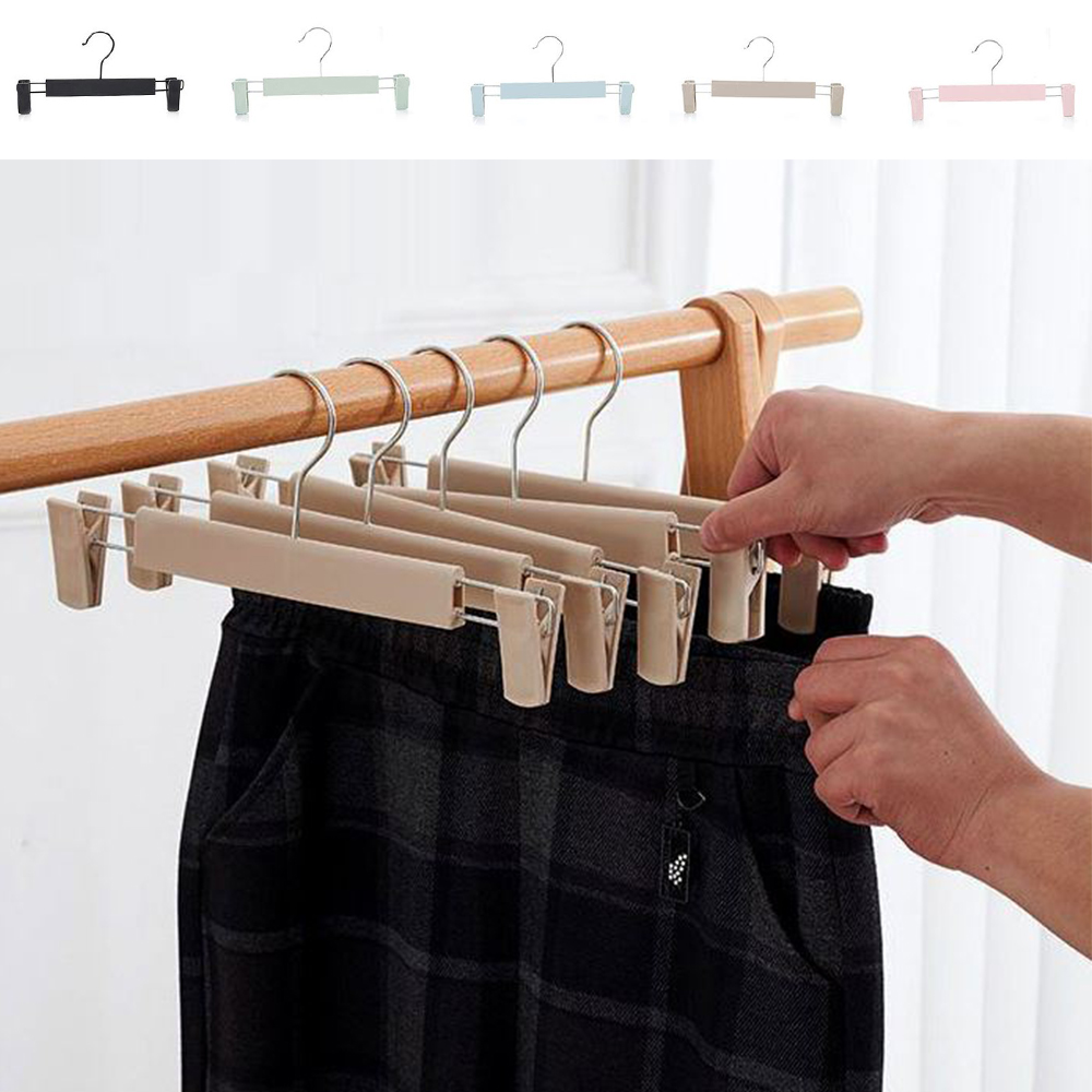 파스텔 바지 집게 5개입 다용도 미끄럼방지 행거 옷걸이