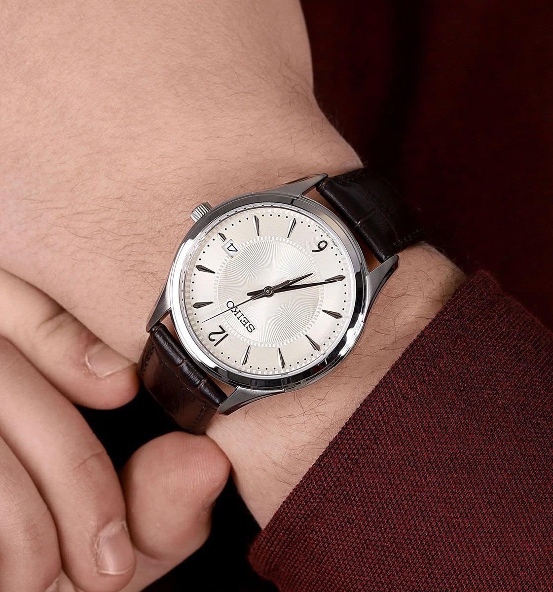 세이코 SEIKO 클래식 빈티지 남자 손목 캐주얼 드레스 시계 SUR421 - 상세 이미지 5
