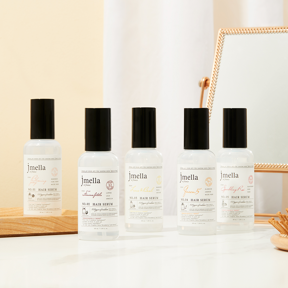 1+1 제이멜라 퍼퓸 헤어 세럼 100ml 5가지 향 손상 모발용 - 상품 이미지