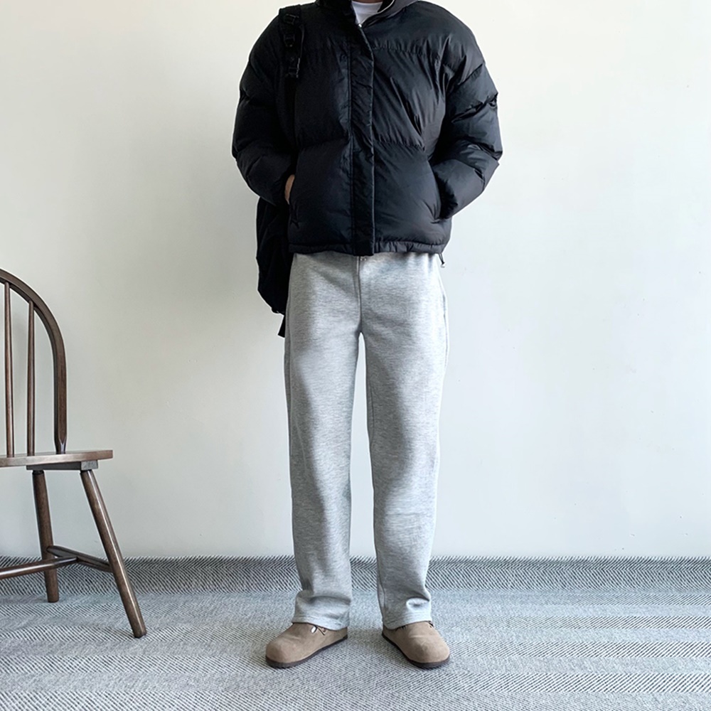 남성기모바지 남자와이드팬츠 스웻팬츠 - 상세 이미지 5