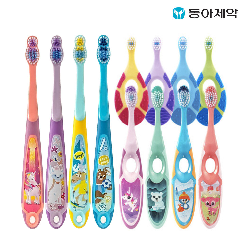 조르단 스텝 1단계 유아/어린이 칫솔 12개 2단계 3단계 돌 아기