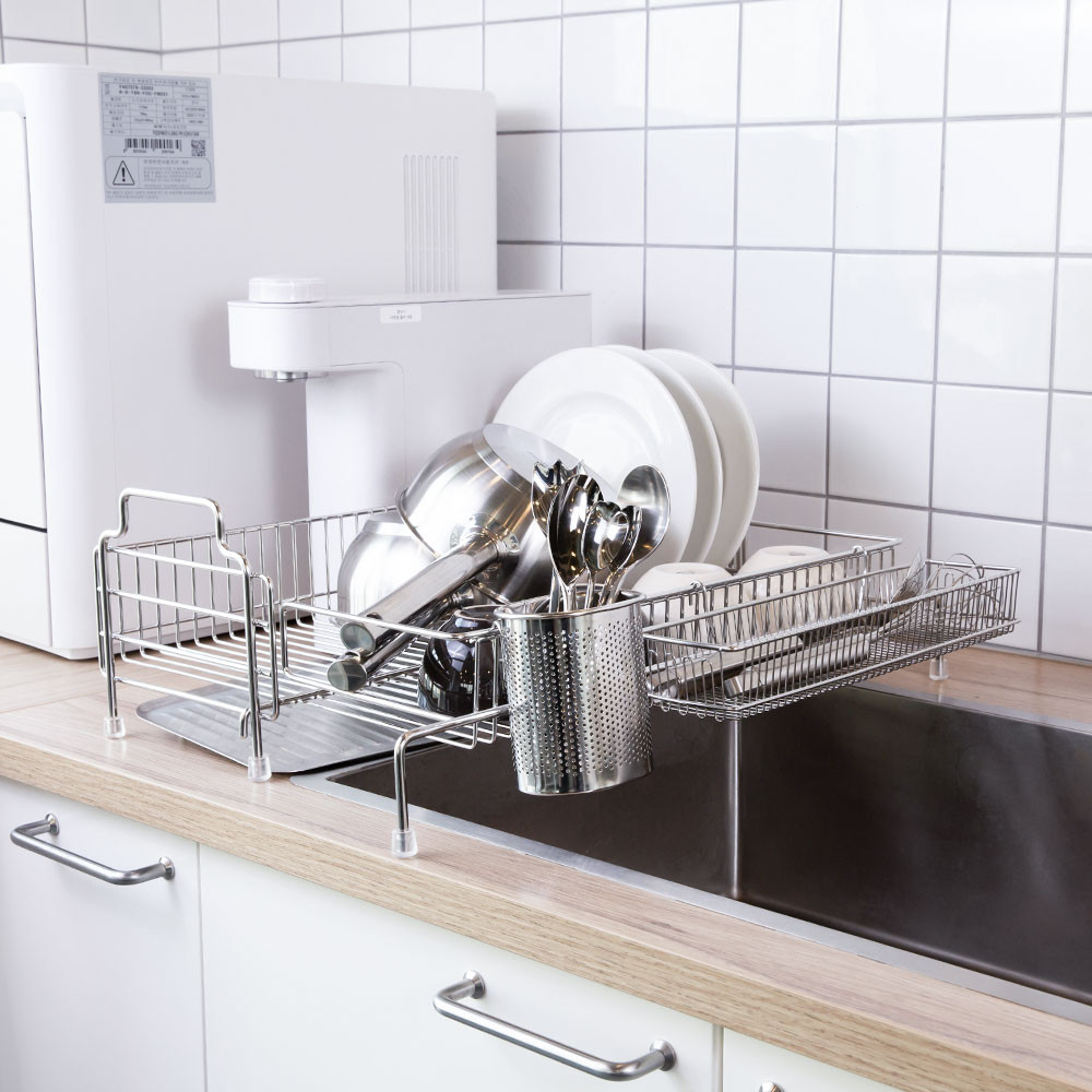 스토피아 투인원 올스텐304 틈새 슬림 확장형 식기건조대 1단(소)