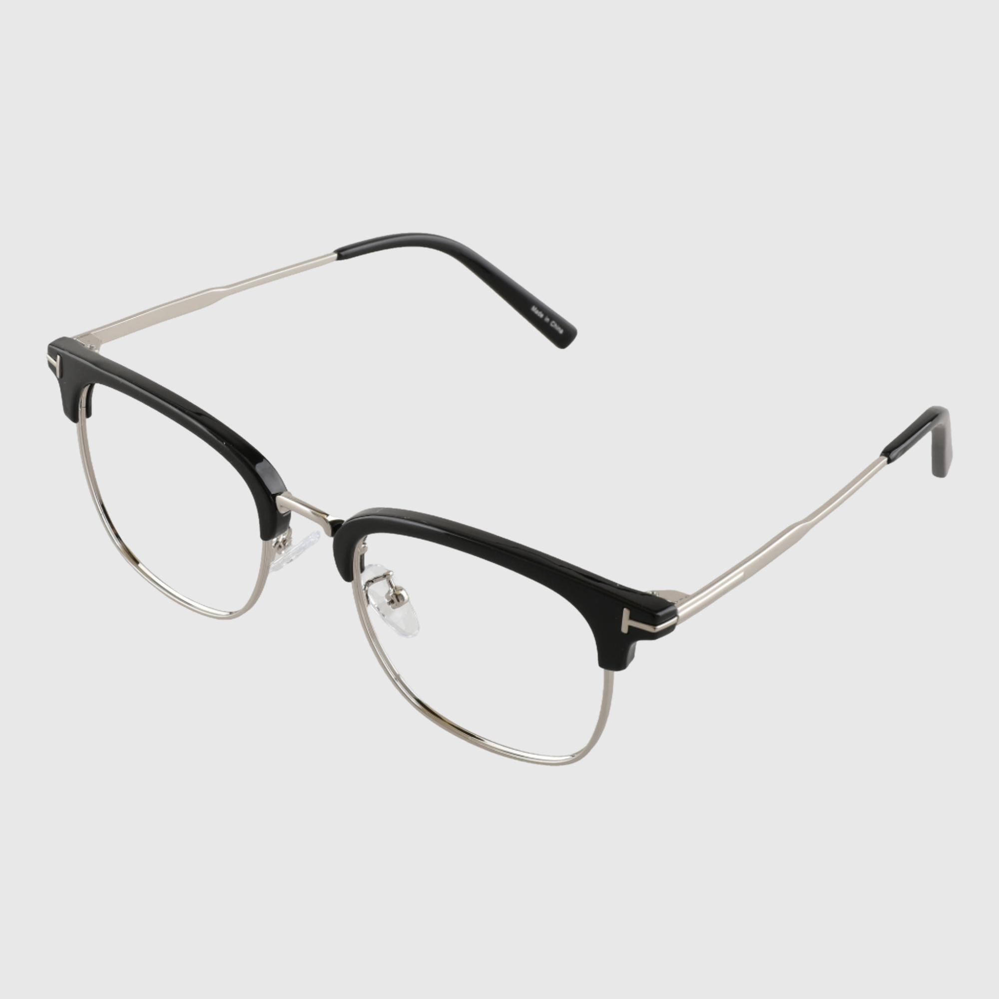 블루라이트차단 사각 하금테안경 반뿔테 반테 가벼운