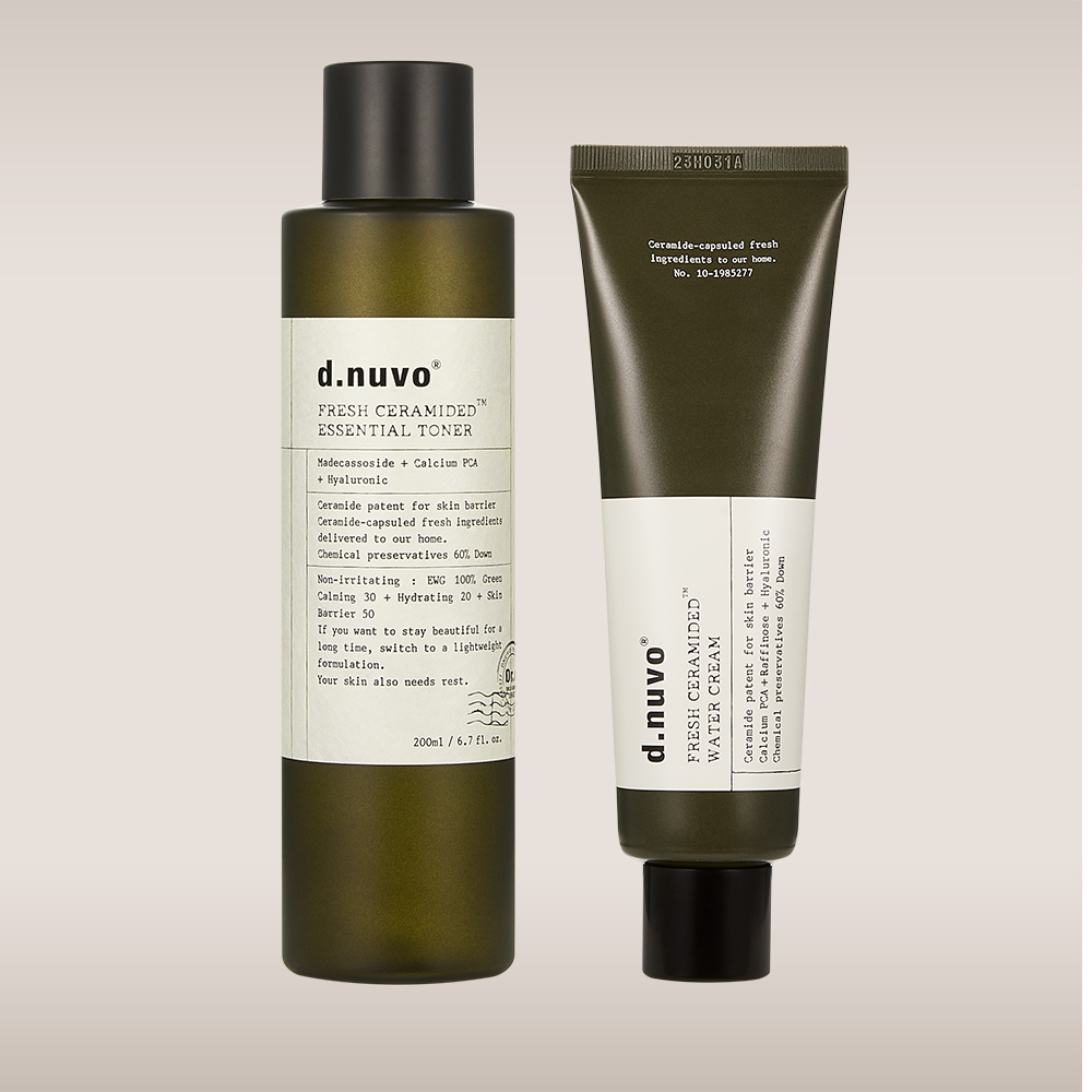 디누보 프레쉬 세라마이디드 에센셜 토너 200ml + 디누보 프레쉬 세라마이디드 워터크림 80ml 2종세트 - 상품 이미지