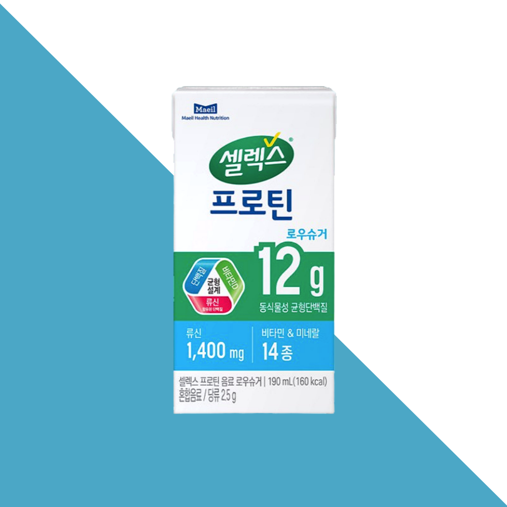 셀렉스 프로틴 음료 로우슈거 매일유업 190ml 24팩X1개 - 상품 이미지