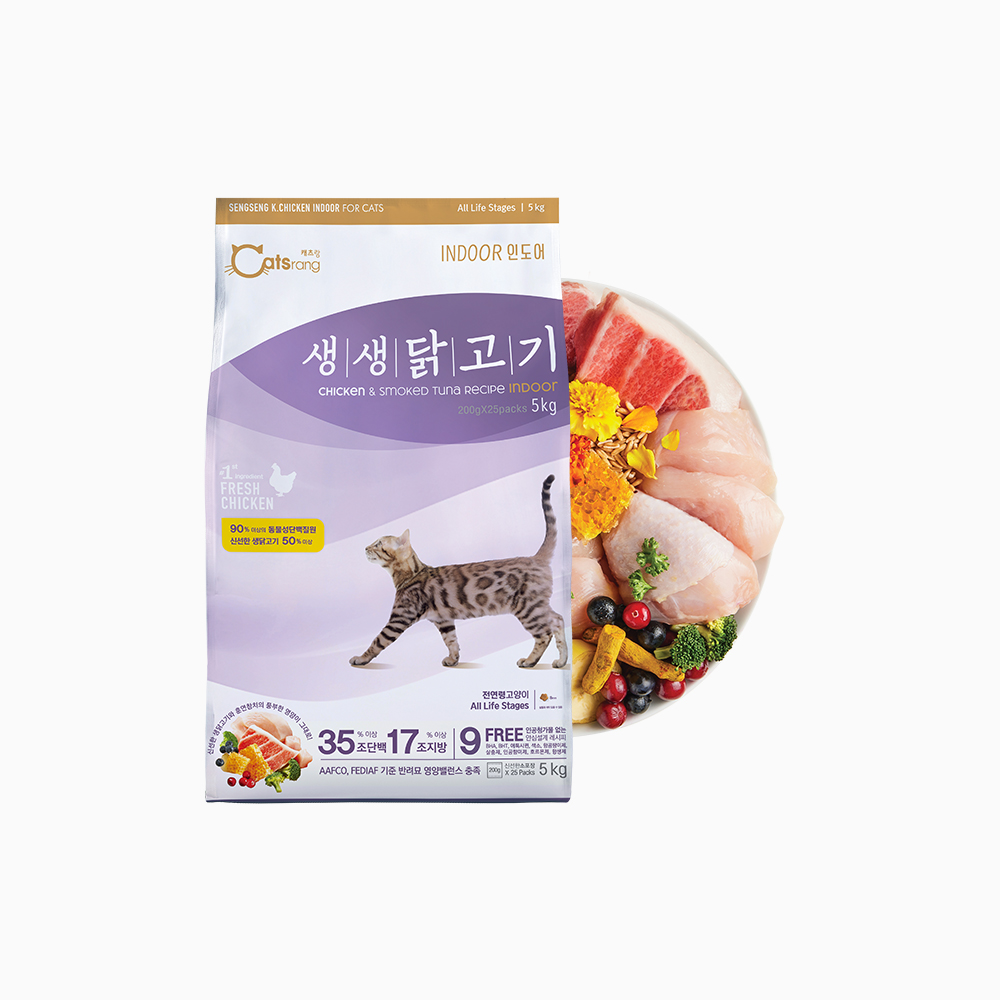 캐츠랑 생생닭고기 인도어 5kg - 상품 이미지