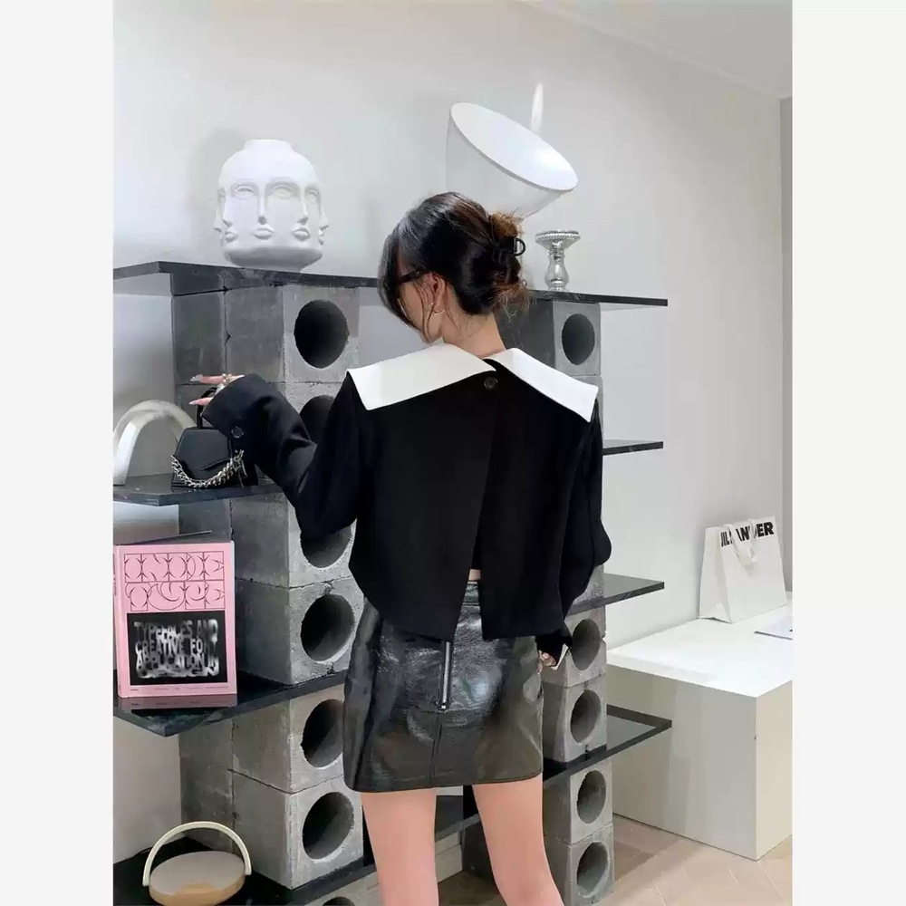 결혼지옥 95화 소유진 자켓 블랙 빅카라넥 슬림핏 의상 옷 패션 - 상세 이미지 4