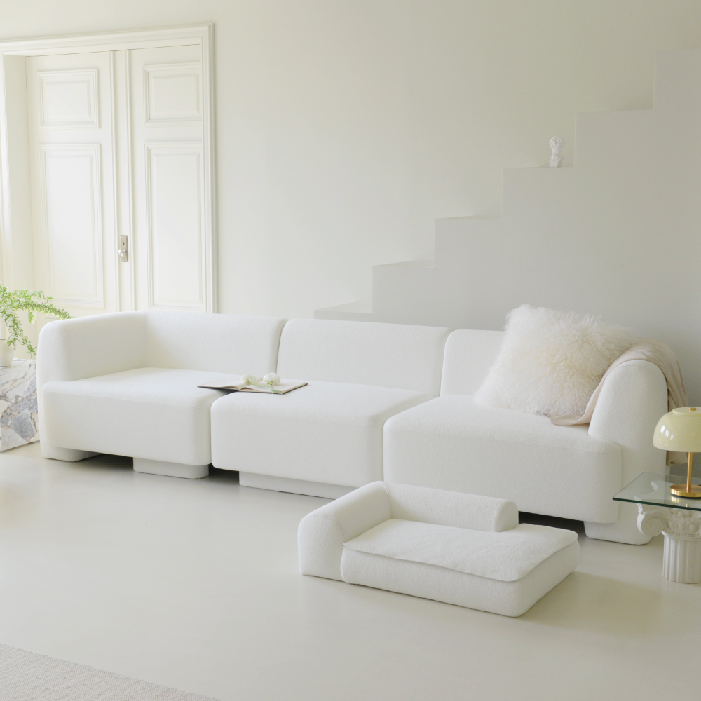 반트 마네모네 린넨 패브릭 모듈 4.5인용 소파