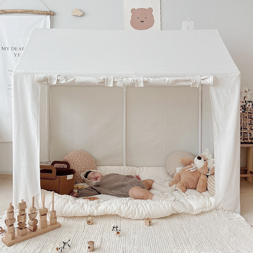 심플룸 개방형 인디언 텐트 아기 유아 키즈 어린이 놀이 플레이하우스