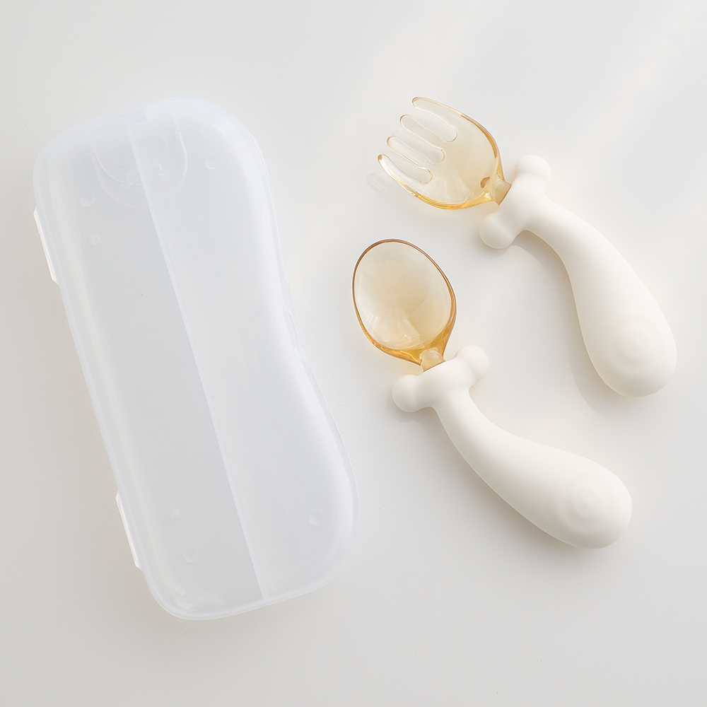 아띠래빗 아기 이유식 스푼 휘어지는 자기주도 유아 숟가락 포크 숟가락 수저 푸딩크림