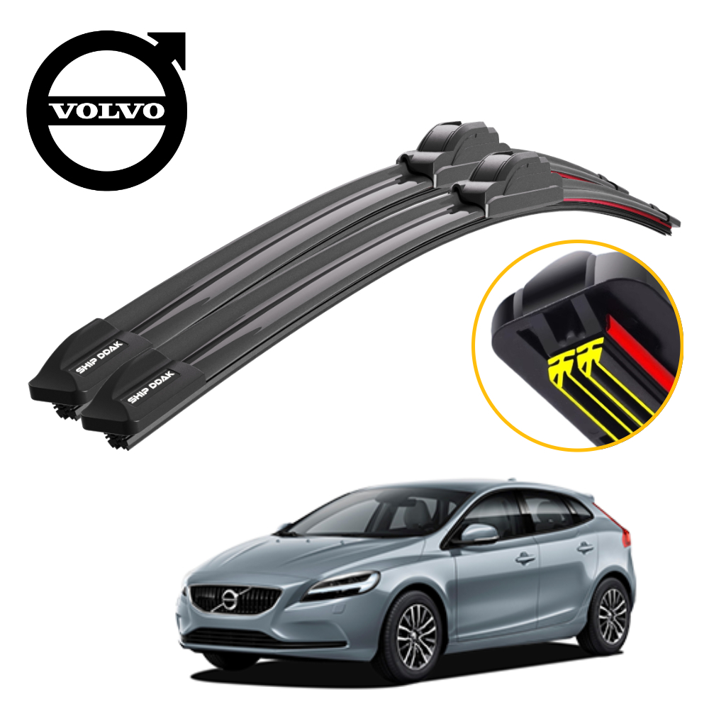 1+1 쉽딱 볼보 V40 CC 전차종 트리플X2 하이브리드 와이퍼 블레이드 윈도우브러쉬 - 메인 이미지