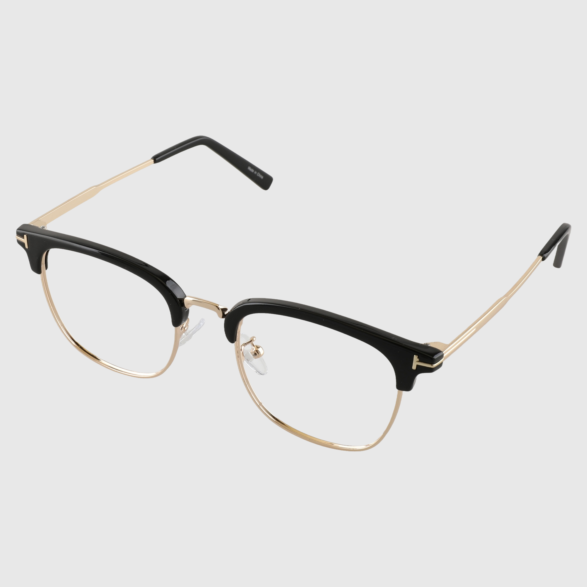 블루라이트차단 사각 하금테안경 반뿔테 반테 가벼운