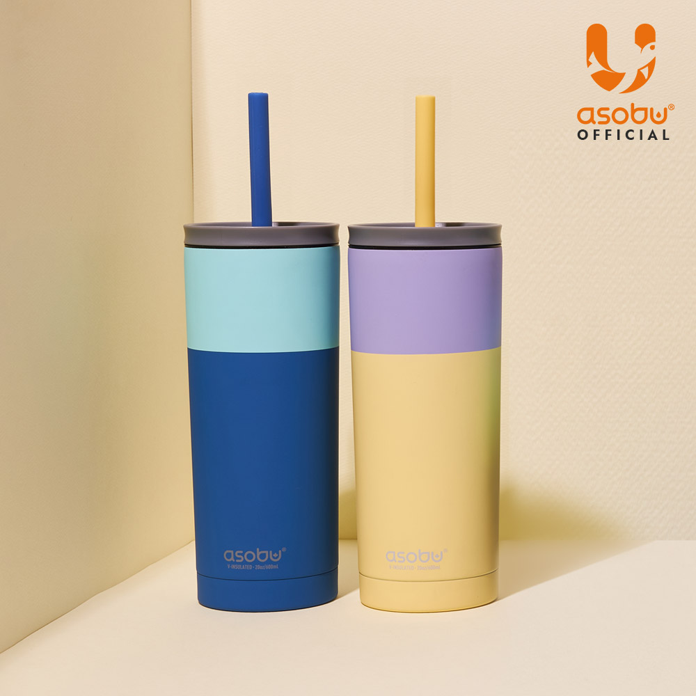 캐나다 아소부 스테인레스 보온보냉 파스텔 컬렉션 빨대텀블러 슈퍼브시피 600ml - 메인 이미지