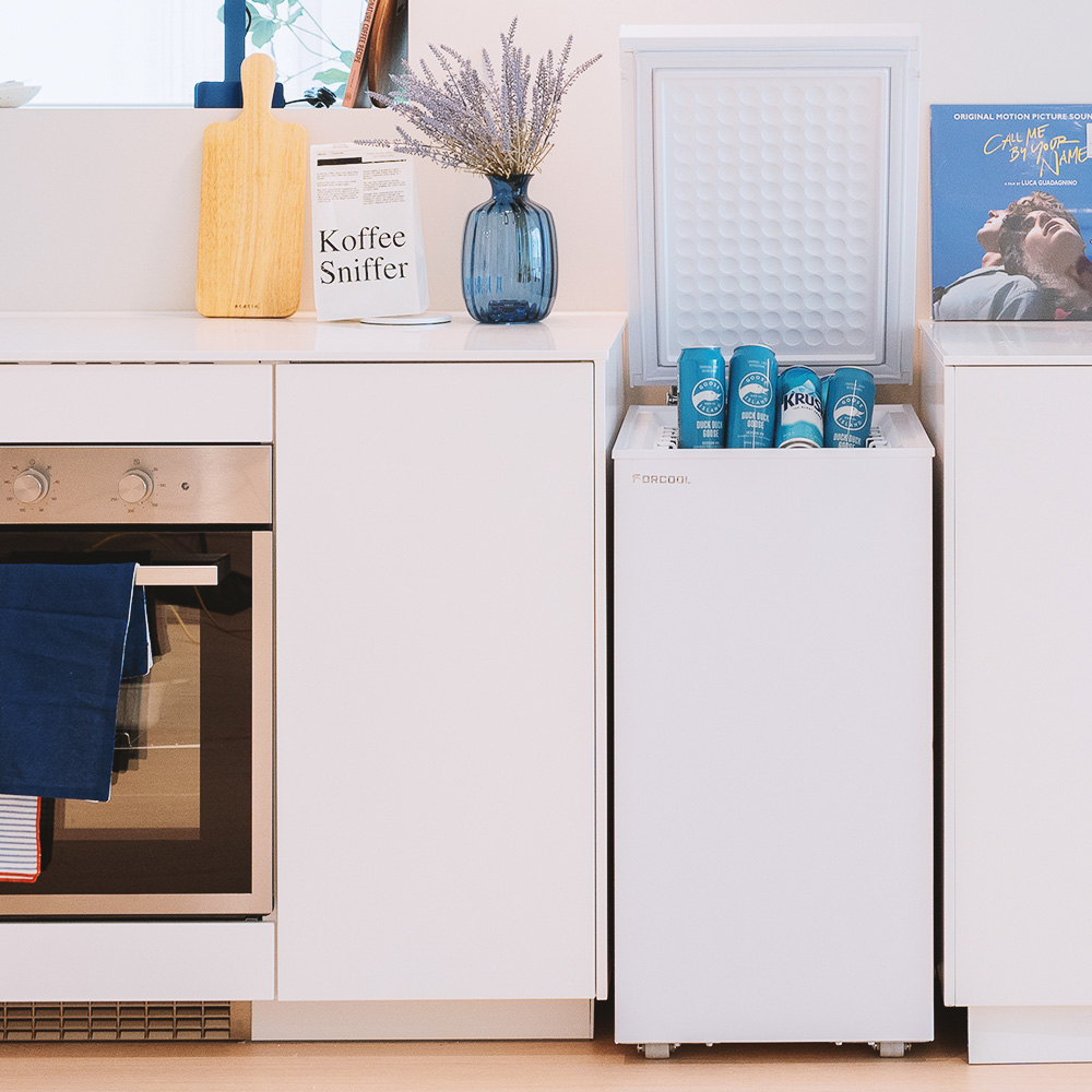 포쿨 슬림핏 가정용 미니 냉동고 소형 급속 업소용 70L