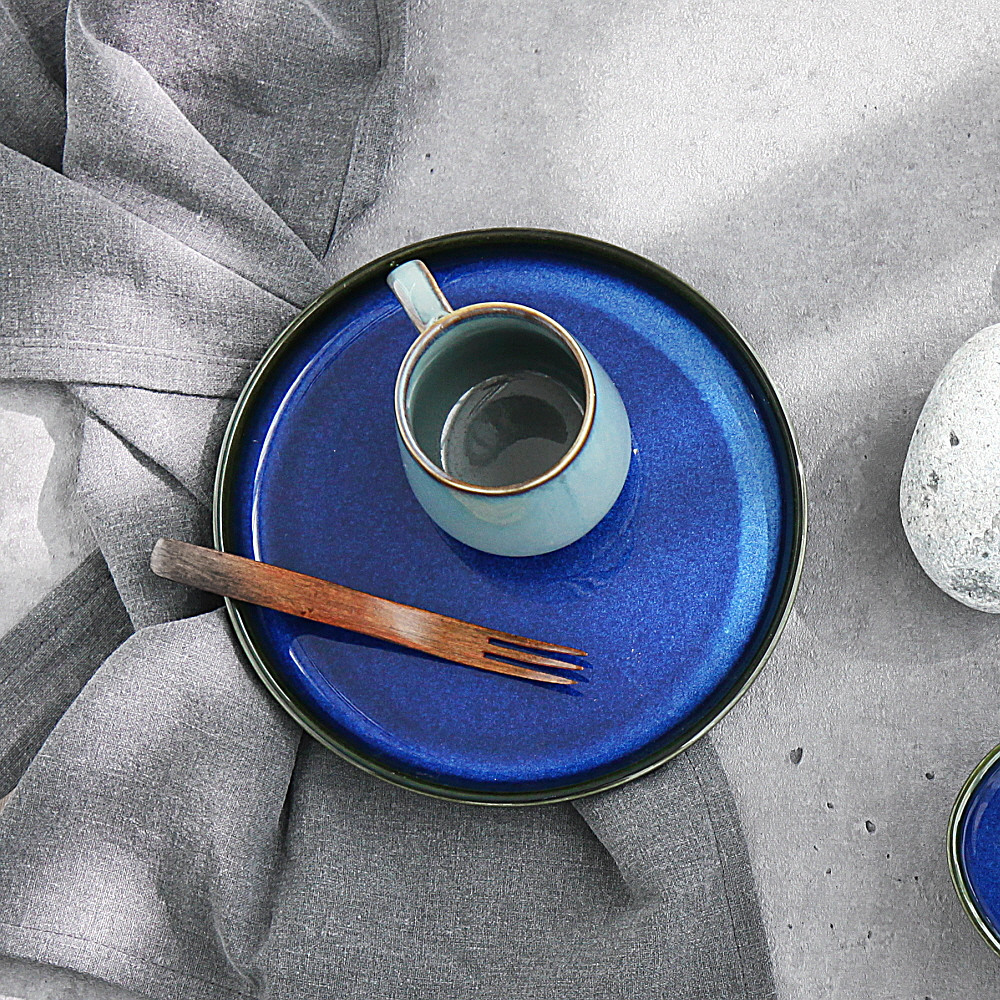 까사무띠 세나 예쁜 빈티지 도자기 브런치 디저트 카페 / 브래드 접시 16cm