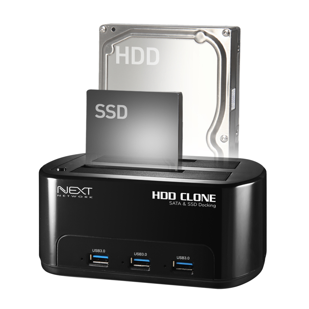 [리퍼상품P] 넥스트유 USB3.0 2베이 HDD SSD 하드 도킹스테이션 651DCU3 - 상품 이미지