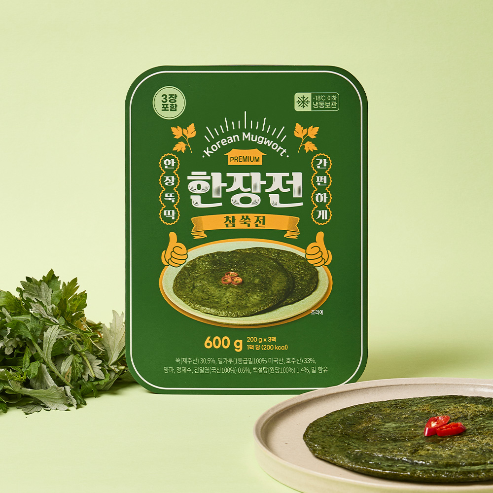 한장전 한장 뚝딱 간편하게 호박전 참쑥전 건새우부추전 600g 플레인전 1,600g - 상세 이미지 3