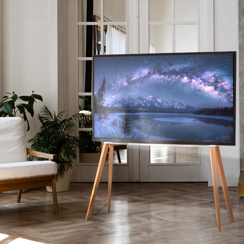 티비이젤거치대 대형 벽걸이티비 스탠드 이젤형 티비거치대 무타공 75인치 삼성티비다리거치대