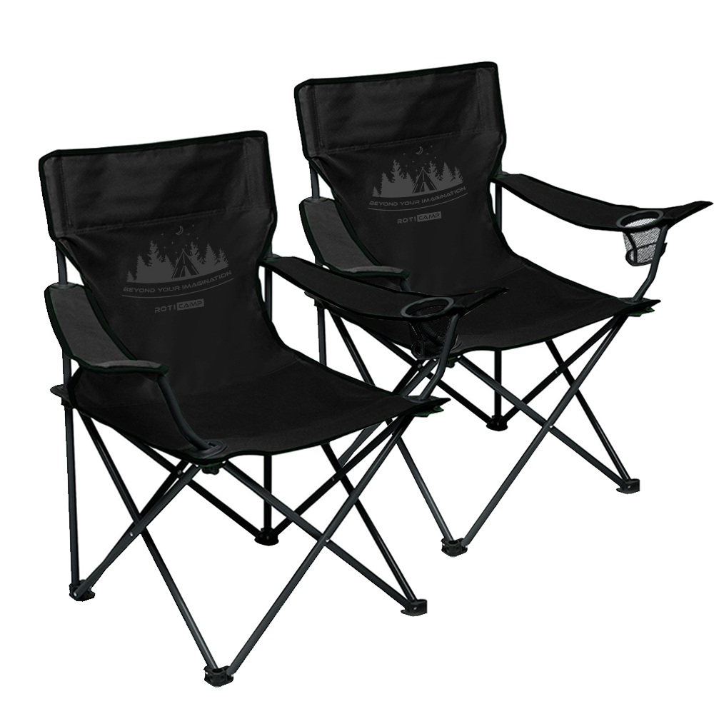 로티캠프 캠핑 의자 1+1 릴렉스 체어 휴대용 접이식 경량 MC-111 블랙