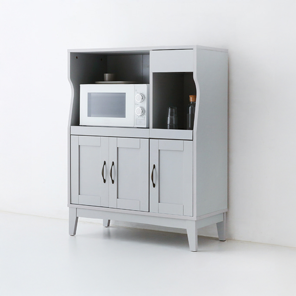 펨바 렌지대 수납장 6058H 840mmx390mmx1090mm, 2단, 라이트그레이 1121.6370 - 상세 이미지 2