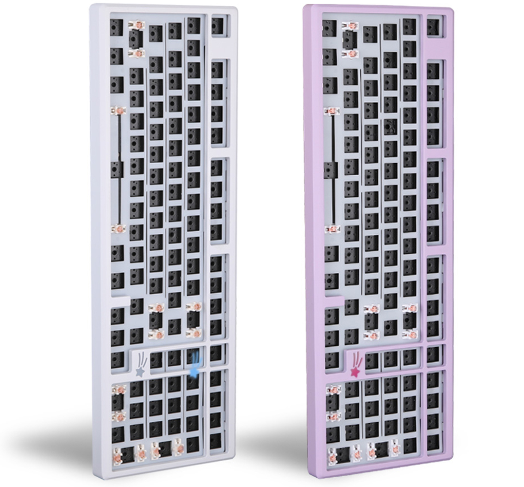 몬스타기어 스텔라100 베어본 퍼플 풀알루미늄 유선 매크로 단축키 커스텀 조약돌 키보드