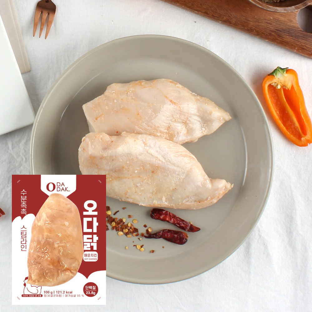 오다닭 스팀 저염 닭가슴살 100g 18종 (총30팩) 소스 냉동
