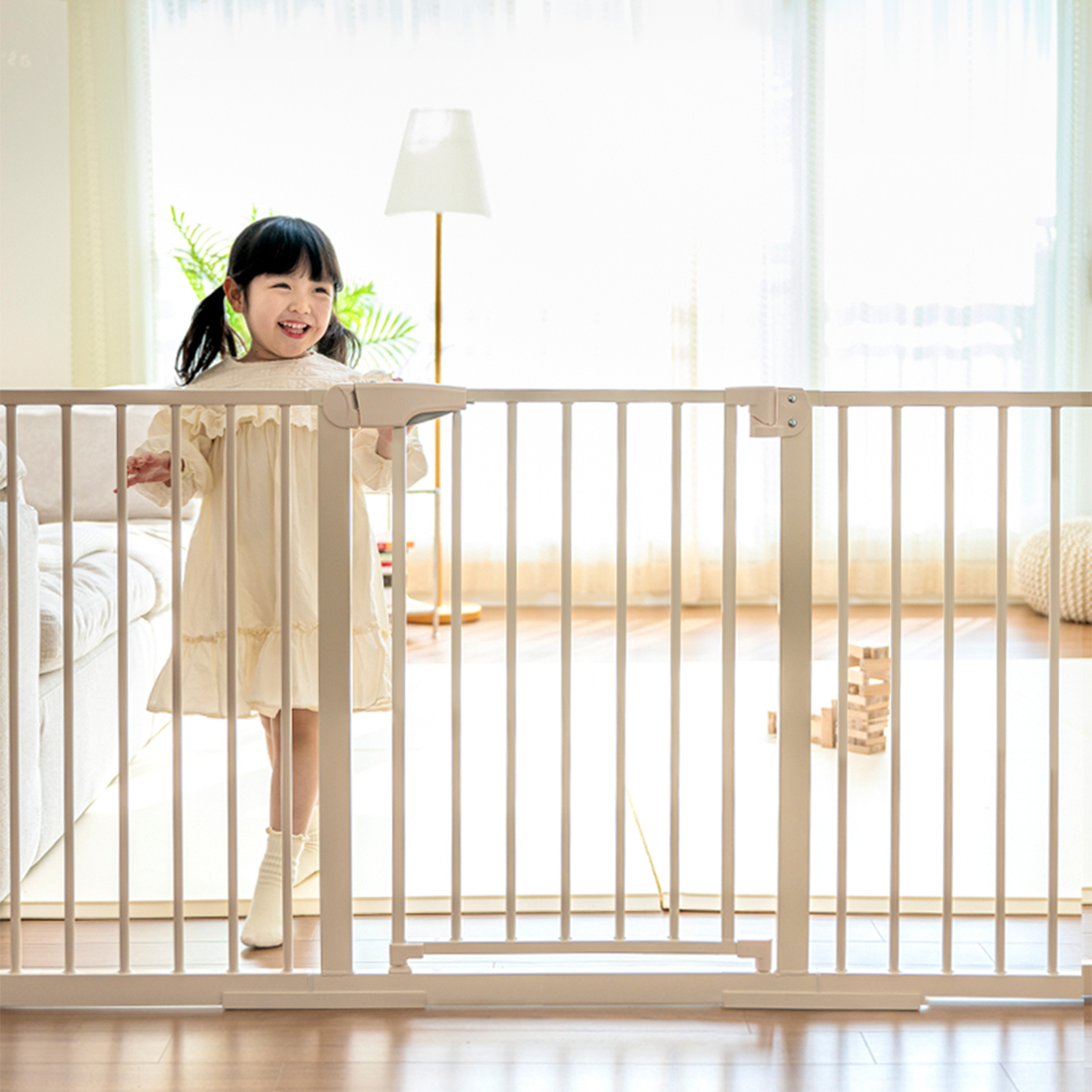 아가드 이지슬라이드 라이트 유아 안전문 본품 초소형 62~68cm 아이보리 아기 안전펜스 강아지 울타리
