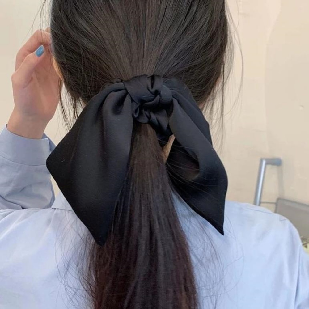 실크머리끈 안아픈 자국안남는 로우번 고무줄 - 상품 이미지