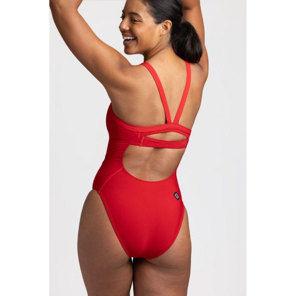 졸린 캐롤라인 원피스 수영복 레드 Jolyn Caroline Swim Onesie (solids) - Red - 메인 이미지