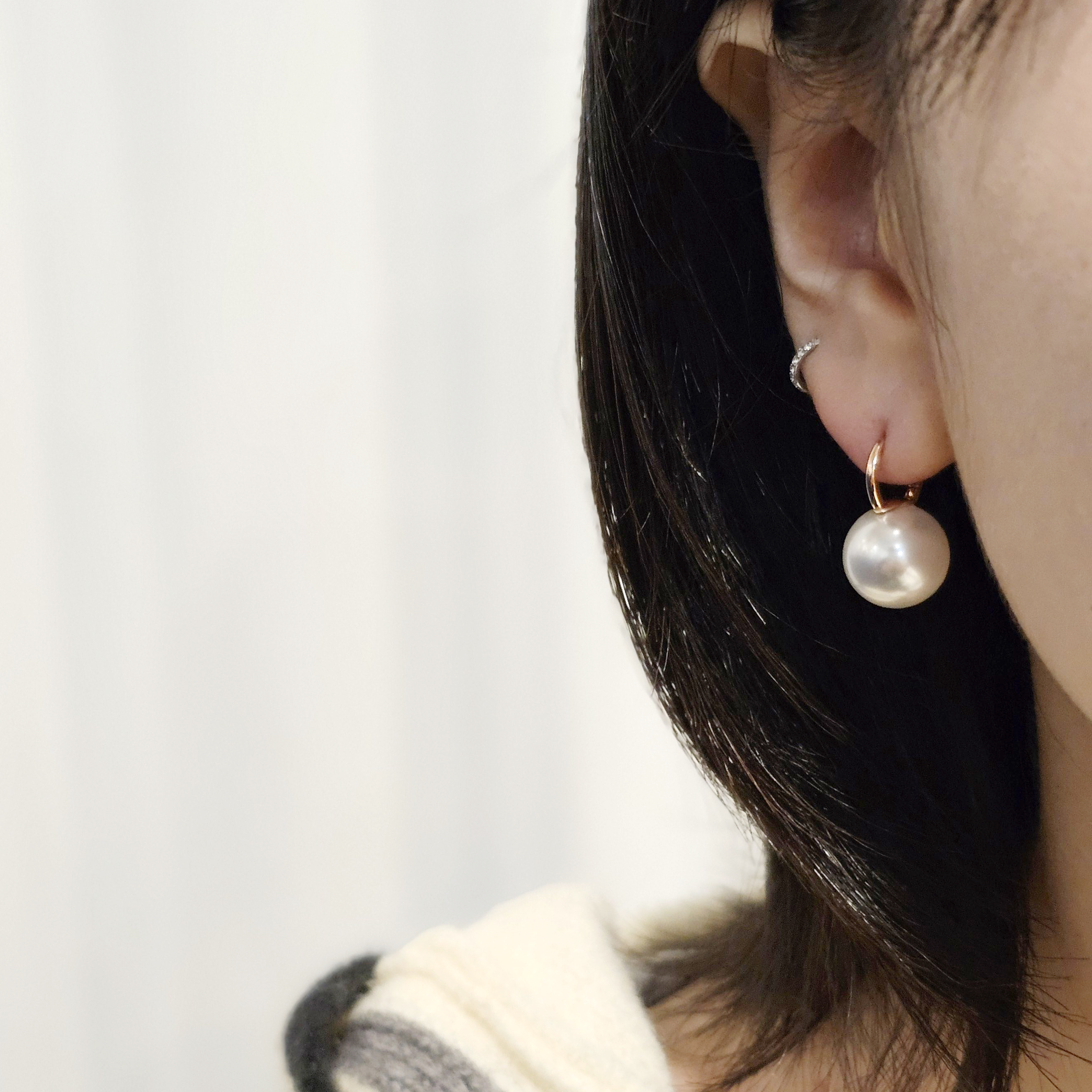 14K 18K 한복 스와로브스키 진주 귀걸이 이미지 6