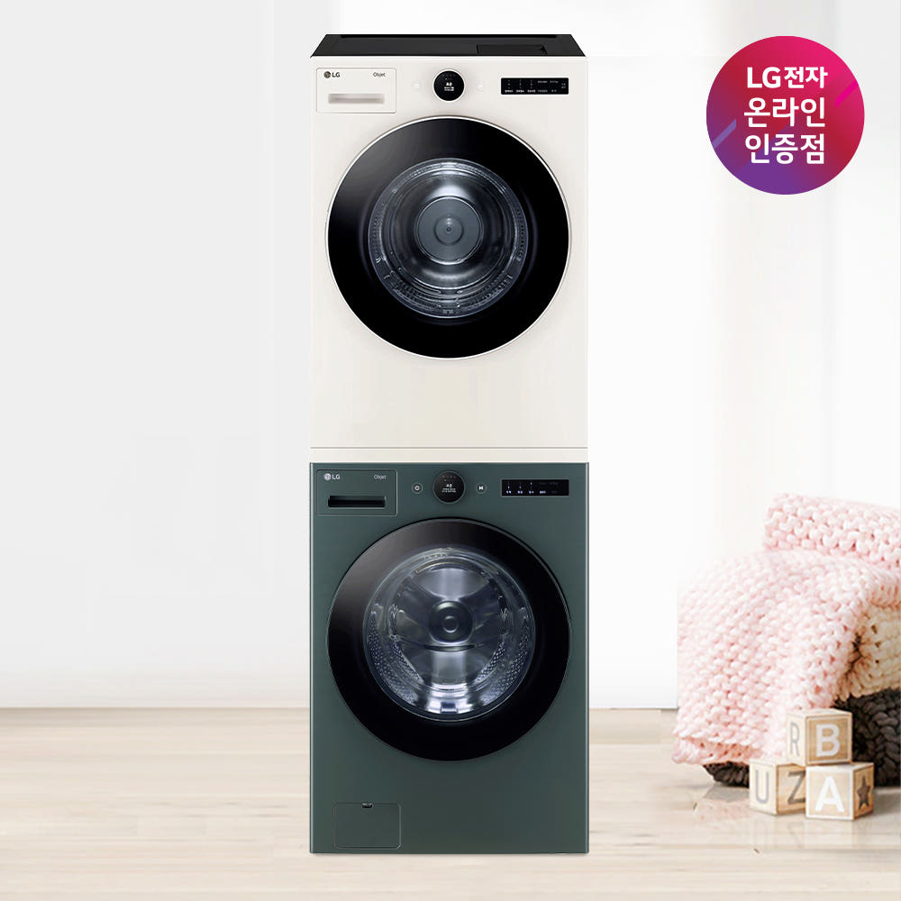 LG 트롬 오브제컬렉션 1등급 23kg+20kg 세탁건조기세트 FX23GNR-ENE (국민 신한 2,183,730원/무료)