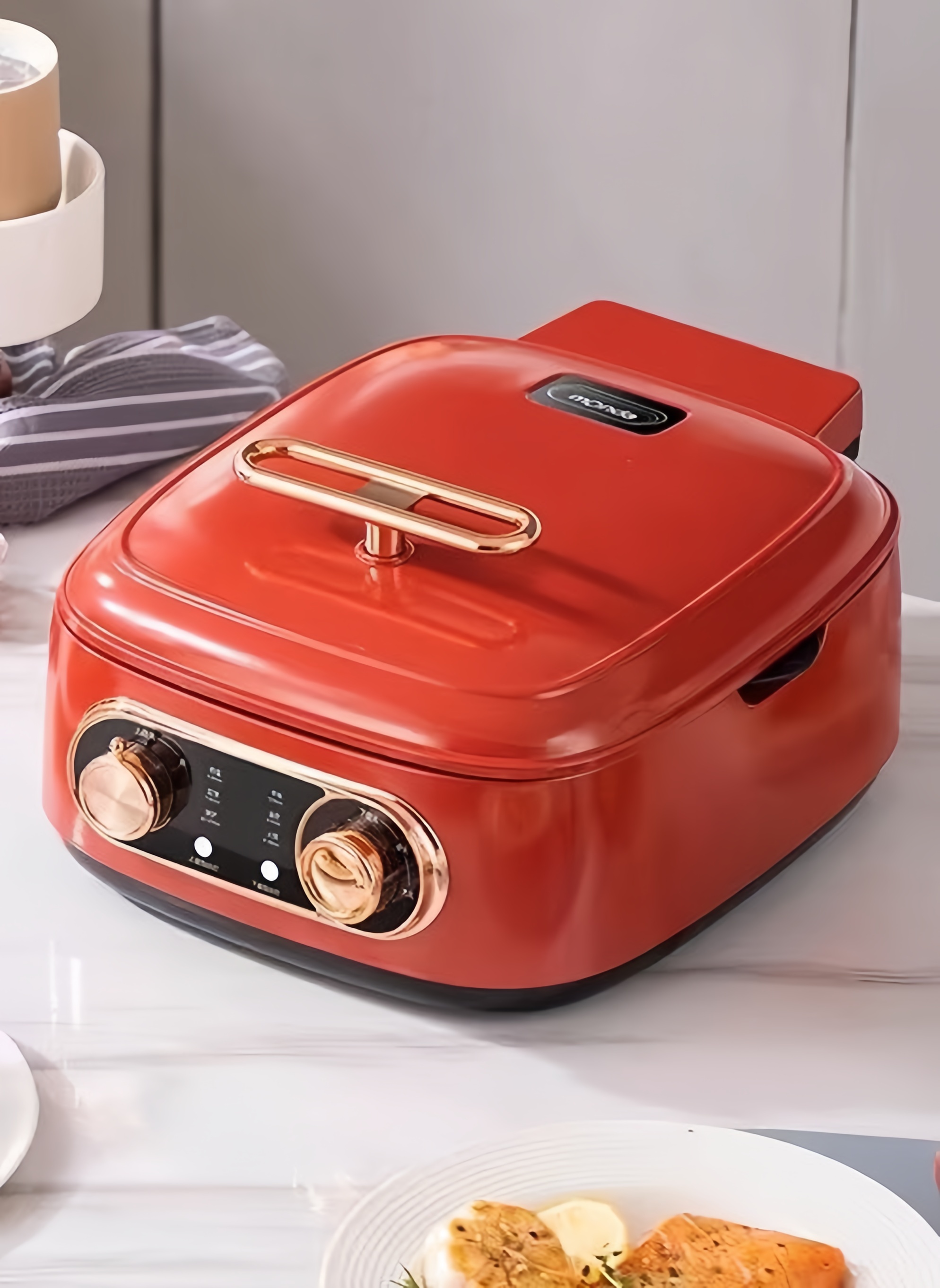 양면팬 생선 구이 통구이 팬 전기그릴 전골 삼겹살 후라이팬 화이트