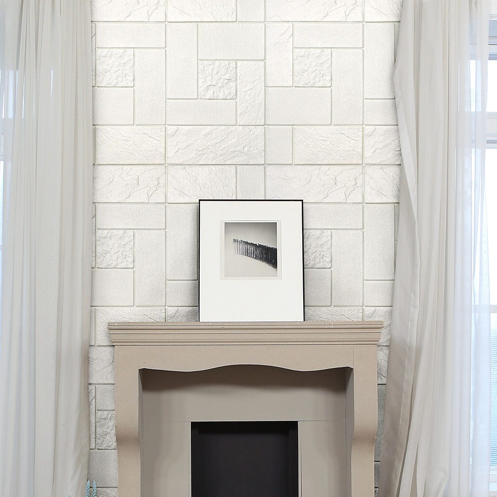 접착식 단열벽지 화이트 폼블럭 베란다 곰팡이 결로방지 난방 보온 방한 방풍 폼 스티커 벽지