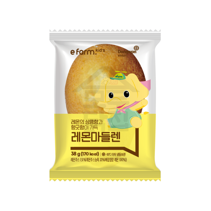 동원홈푸드 이팜키즈 레몬 마들렌 38gx30봉지 BOX 빵 냉동 - 상세 이미지 2