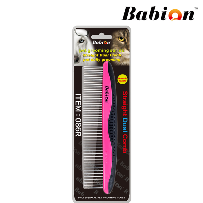 바비온 강아지 고양이 빗 브러쉬 듀얼콤 086R