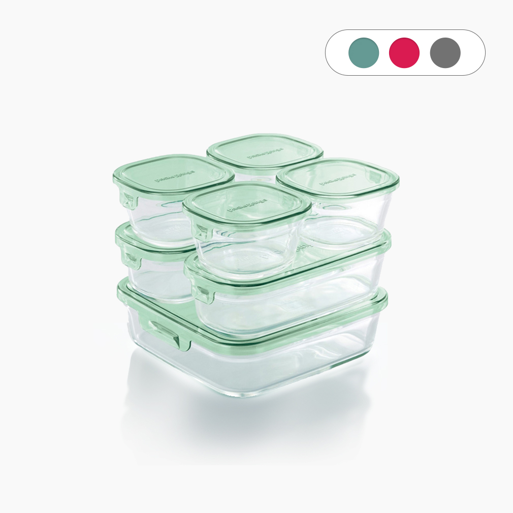 이와키 오븐글라스 내열유리 반찬통 세트 7P