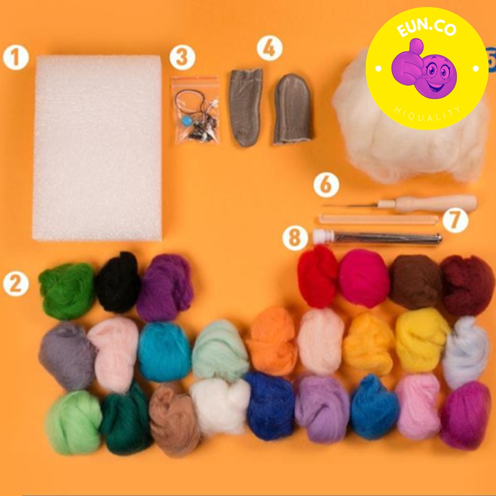 양모 취미 키트 DIY 세트 25color - 상품 이미지