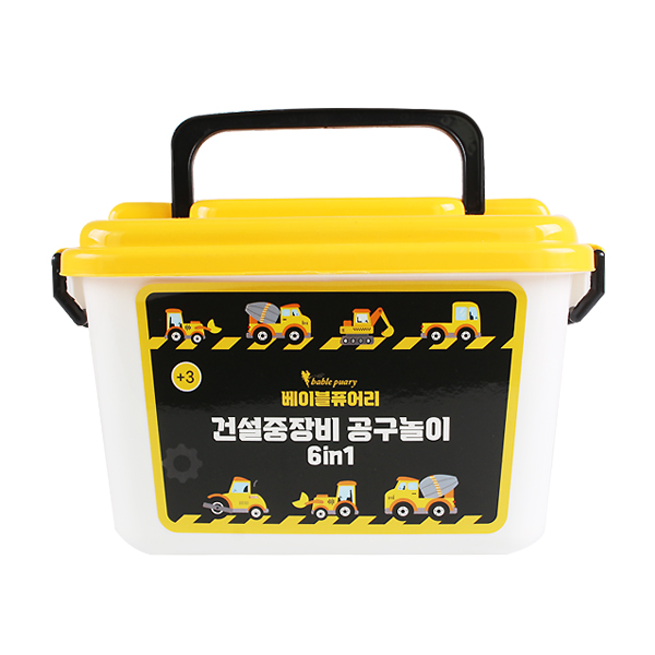 베이블퓨어리 공구놀이 DIY 중장비 자동차 6종 세트 레미콘 포크레인 덤프트럭 장난감 - 상세 이미지 5