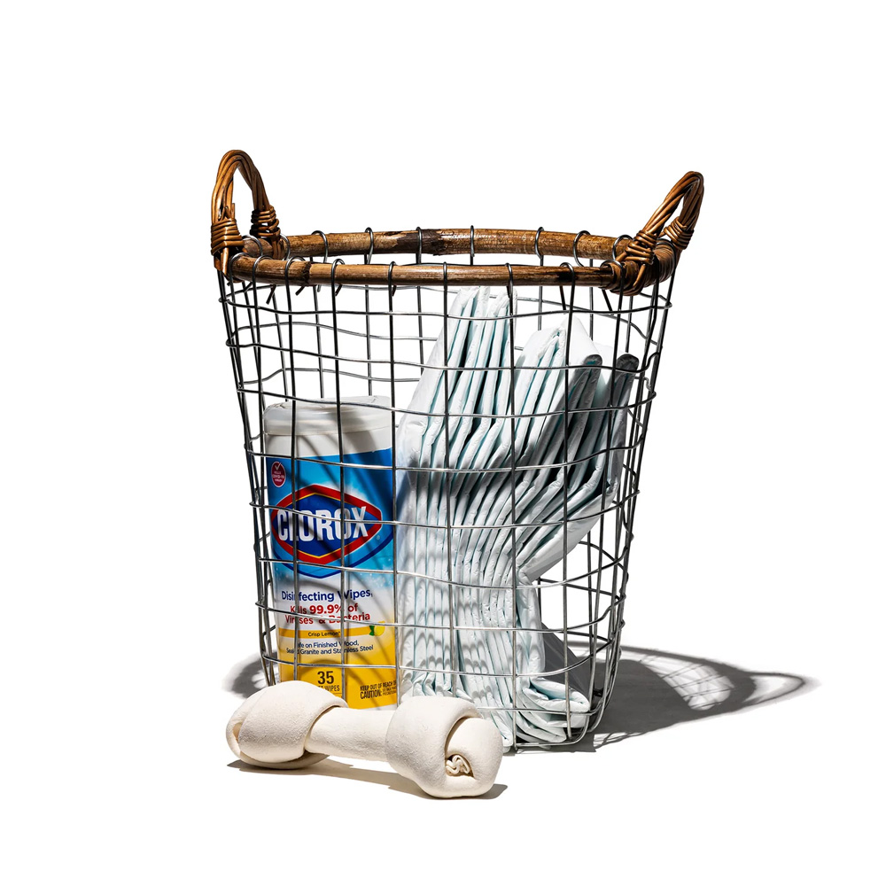 푸에브코 라탄 와이어 인테리어 바스켓 S