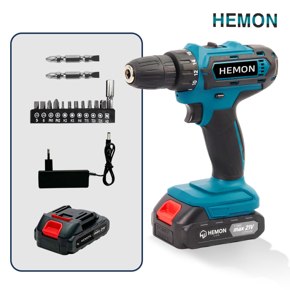 헤몬 터크 원 전동 드릴 드라이버 충전 공구 세트