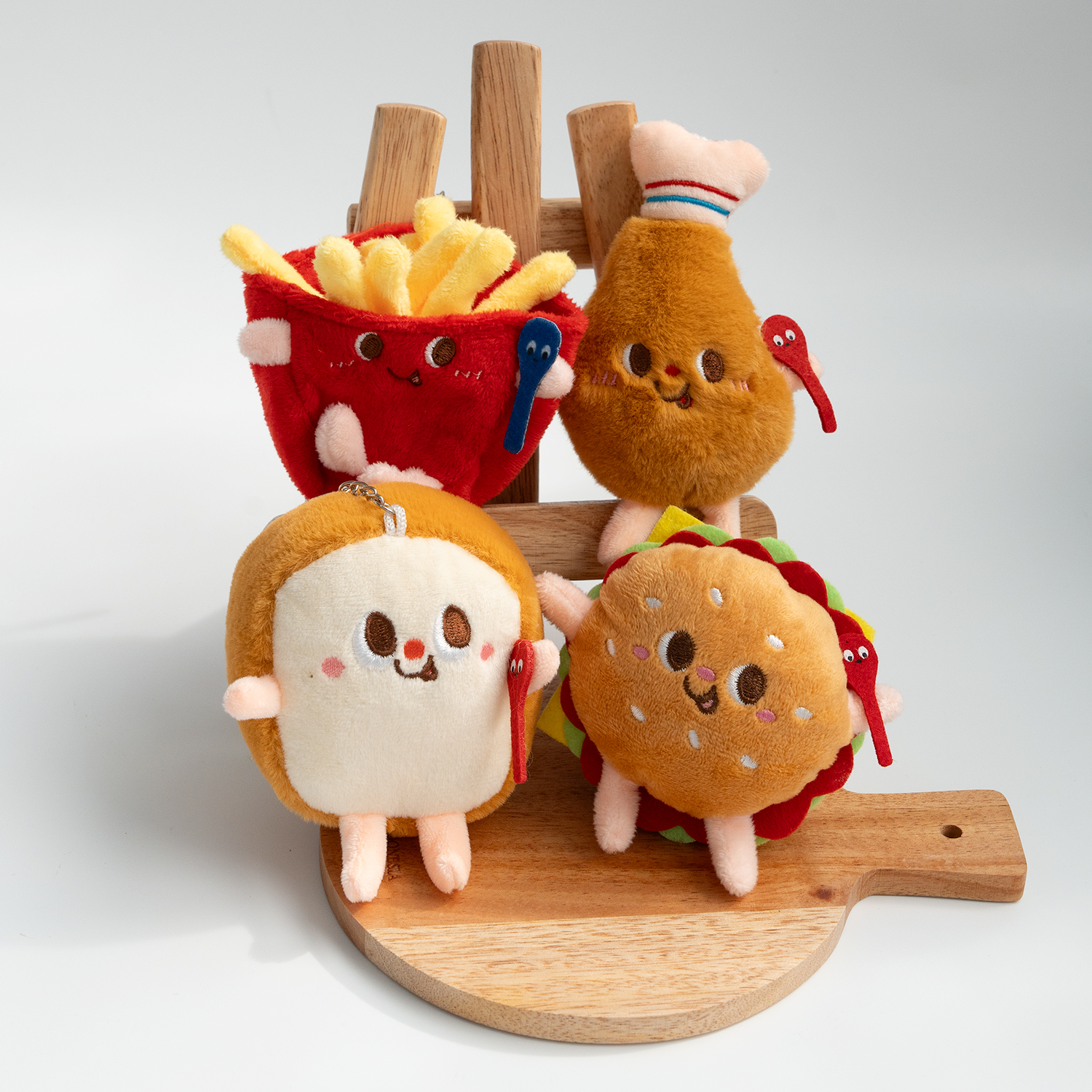 감자튀김 햄버거키링 식빵 치킨 인형 키링 이미지 6