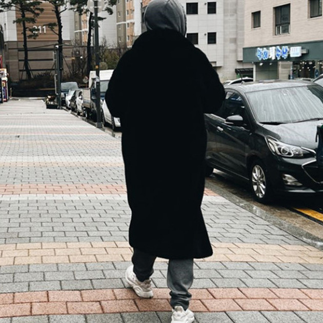 남여 테디 베어 코트 남여공용 뽀글이 카라타입 남여 겨울 블랙 롱코트 - 상품 이미지