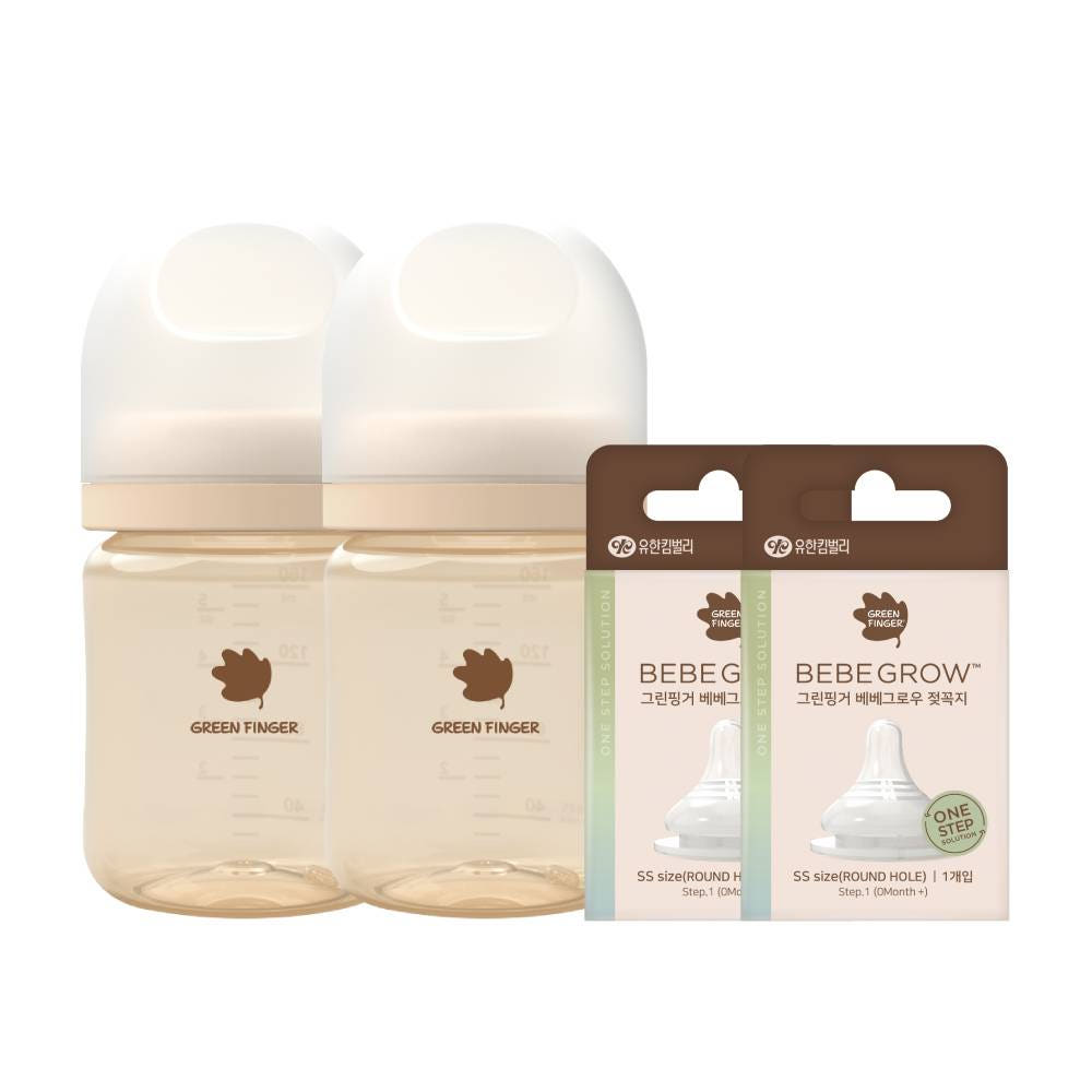 그린핑거 베베그로우 PPSU 젖병 트윈팩 크림&베이지 160ml 젖꼭지 2개 세트 가격 비교 그린핑거 스토어 그린핑거 베베그로우 PPSU 젖병 트윈팩 크림&베이지 160ml 젖꼭지 2개 세트