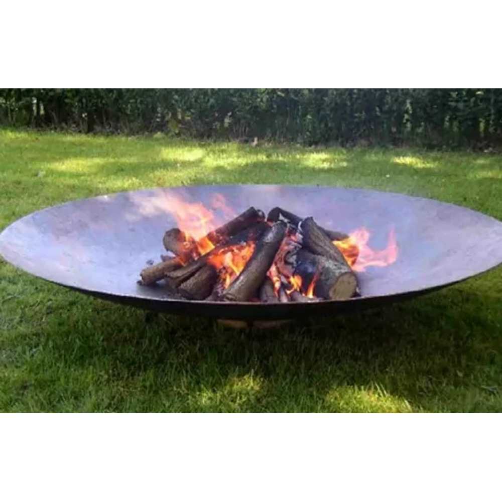 캠프파이어 불멍 화로대 초대형 파이어피트 무쇠 그릴 얕은 원형 60cm - 상세 이미지 4